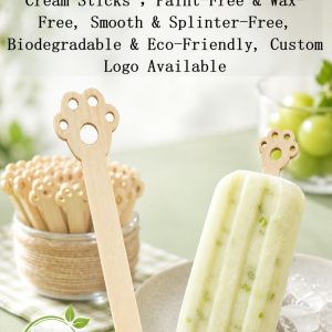 natural bamboo craft sticks for ice cream & diy projects, bulk supply