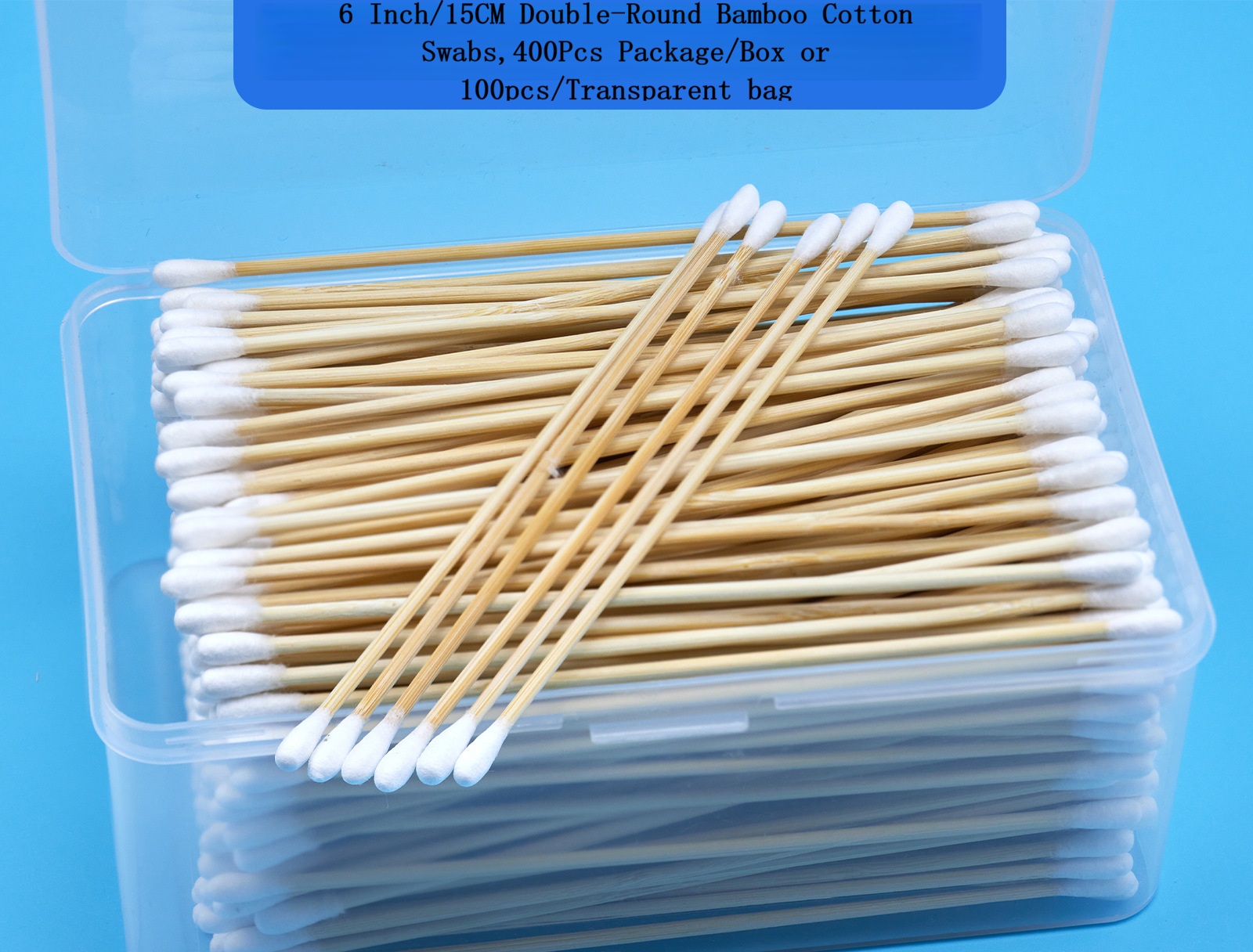 Long Bamboo Cotton Buds 15cm, Food Grade, Personal Care & Cleaning Use, Bulk Supply - Image 6