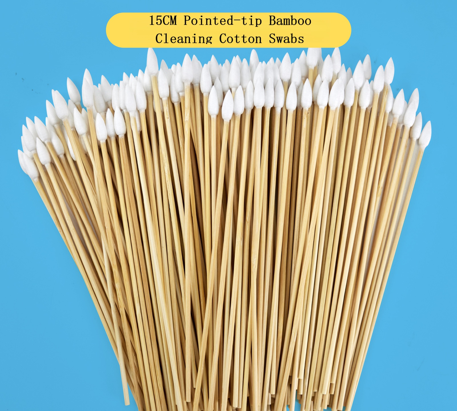 Long Bamboo Cotton Buds 15cm, Food Grade, Personal Care & Cleaning Use, Bulk Supply